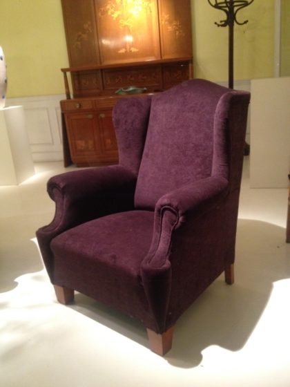 Art deco discount wingback chair